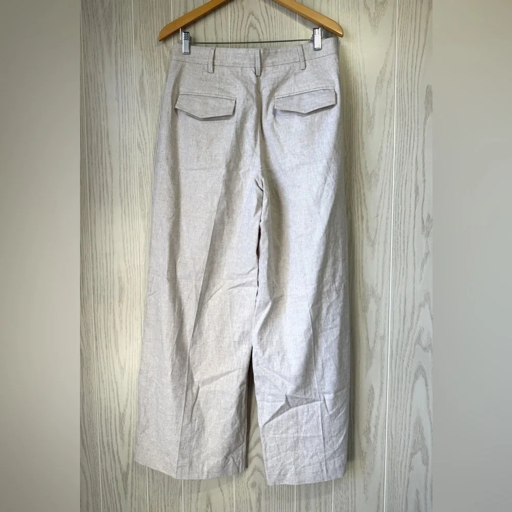 Banana Republic Linen Blend Tailored Straight-Leg Pants Size 8 NWT